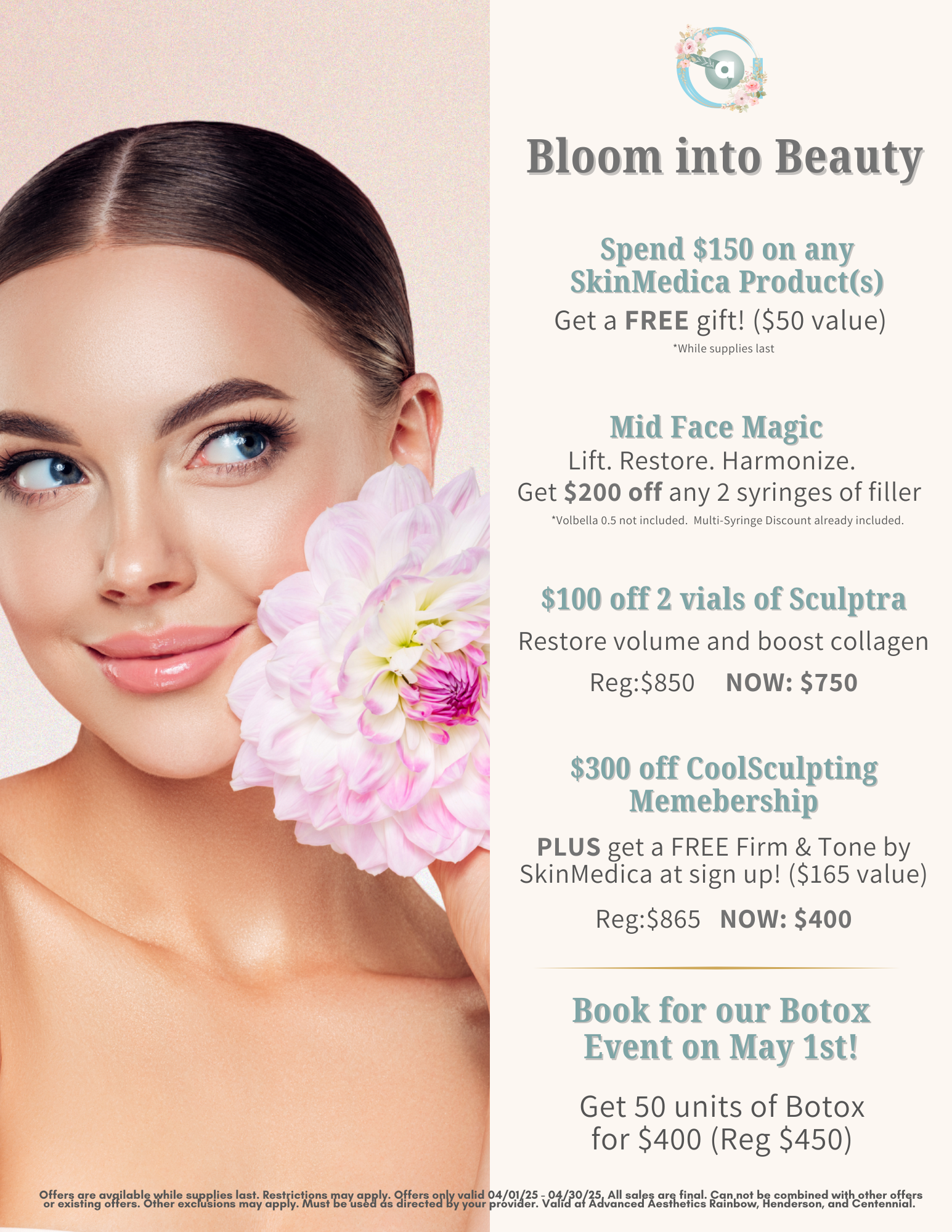 April Specials White Frame